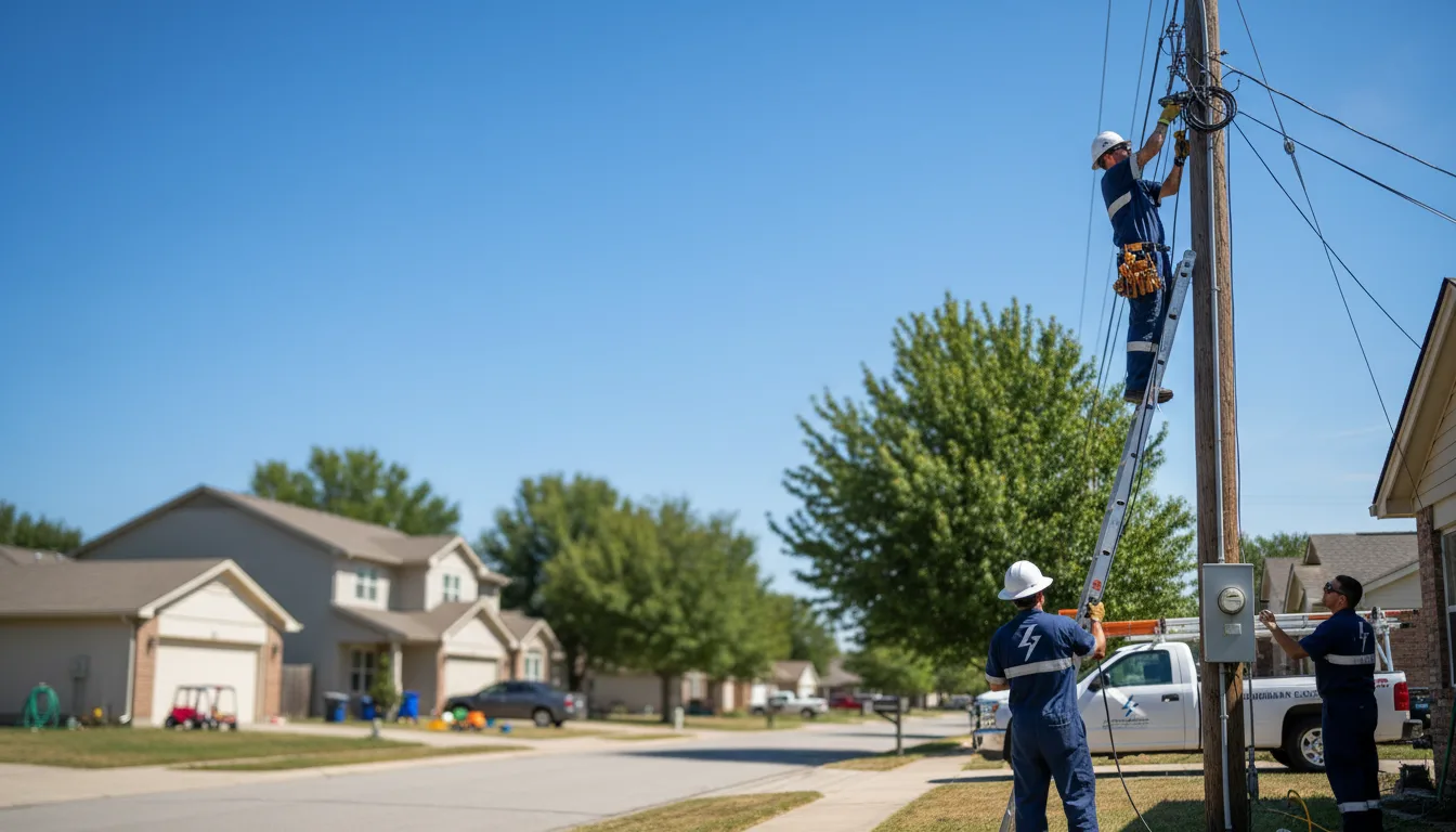 Residential electrician providing installation services in La Vernia, TX